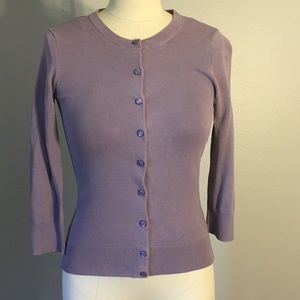 Lavender cardigan sweater size S